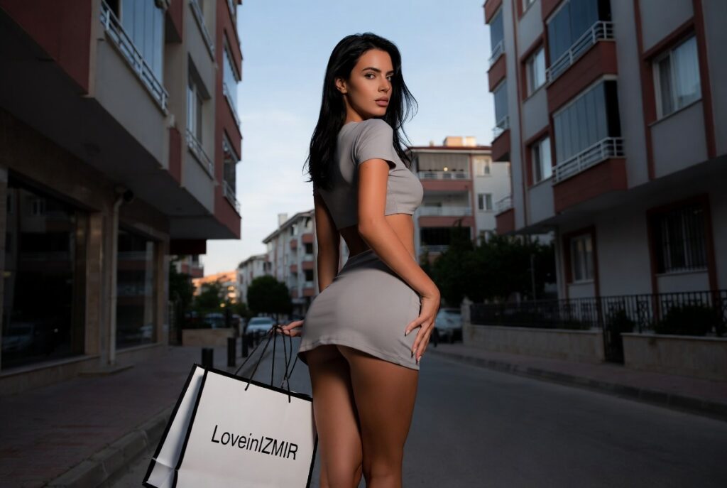 Balçova’da akşam saatlerinde yerleşik yaşamın sakin ritmini yansıtan, LoveinIZMIR detaylı şehir sahnesi.